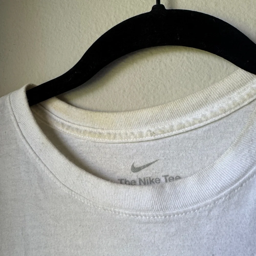 Nike White and Black Logo Tee